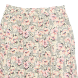 SAG HARBOUR Button Down Womens A-Line Skirt Grey Knee Length 90s M