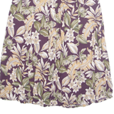 RADCLIFFE BY SAG HARBOUR Button Down Womens A-Line Skirt Purple Midi 90s M