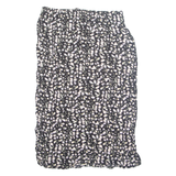 SAG HARBOUR Womens A-Line Skirt Black Midi 90s Floral L