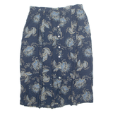 APPLESEEDS Pocketed Womens A-Line Skirt Blue Knee Length Floral XL