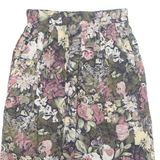 SYNARI Womens A-Line Skirt Black Midi Floral M