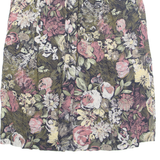 SYNARI Womens A-Line Skirt Black Midi Floral M