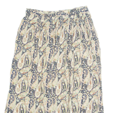 FACHATTA Womens A-Line Skirt Green Midi 90s Paisley M