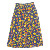 Womens A-Line Skirt Blue Midi 90s Crazy Pattern S