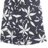 CALIFORNIA CRUSH Palm Tree Print Womens A-Line Skirt Black Midi Floral S