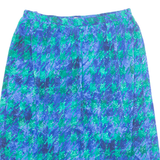 FRANKEN WALDER Womens A-Line Skirt Blue Midi 90s Crazy Pattern L