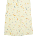 LIZ CLAIREBORNE Pocketed Back Slit Womens Straight Skirt Yellow Midi UK 10