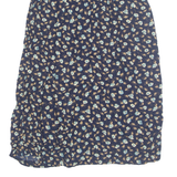 MIZ CALIFORNIA Womens A-Line Skirt Black Knee Length 90s Floral M