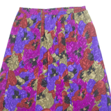 Womens A-Line Skirt Blue Knee Length Floral L