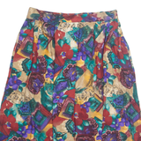 DISTINCTLY DIFFERENT Womens A-Line Skirt Beige Midi 90s Floral L