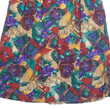 DISTINCTLY DIFFERENT Womens A-Line Skirt Beige Midi 90s Floral L