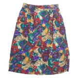 DISTINCTLY DIFFERENT Womens A-Line Skirt Beige Midi 90s Floral L