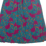 Womens A-Line Skirt Blue Midi 90s Floral M