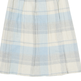 Womens Pleated Skirt Blue Midi Plaid M