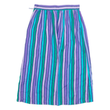 JONATHAN MARTIN Womens Straight Skirt Blue Midi 90s Striped S