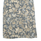 TSAIBEH Womens Straight Skirt Grey Midi Floral UK 10