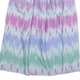 COUNTRY ONE Womens A-Line Skirt Blue Knee Length 90s Crazy Pattern M