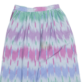 COUNTRY ONE Womens A-Line Skirt Blue Knee Length 90s Crazy Pattern M