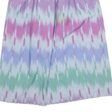 COUNTRY ONE Womens A-Line Skirt Blue Knee Length 90s Crazy Pattern M