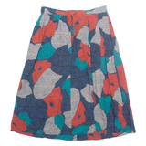LIBERATED LADY Womens A-Line Skirt Red Knee Length 90s Floral UK 14