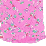 ZARA Womens Bandage Skirt Pink Short Floral XS