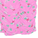 ZARA Womens Bandage Skirt Pink Short Floral XS