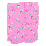 ZARA Womens Bandage Skirt Pink Short Floral XS