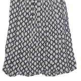LIZ CLAIREBORNE Womens A-Line Skirt Black Midi 90s Crazy Pattern UK 10
