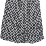 LIZ CLAIREBORNE Womens A-Line Skirt Black Midi 90s Crazy Pattern UK 10