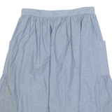 BOBBY T H2 Womens A-Line Skirt Blue Midi 90s L
