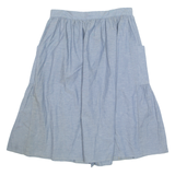 BOBBY T H2 Womens A-Line Skirt Blue Midi 90s L