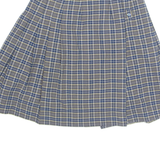 ROYAL UNIFORM Womens Pleated Skirt Blue Knee Length Check M