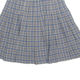 ROYAL UNIFORM Womens Pleated Skirt Blue Knee Length Check M