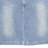 TIMBERLAND Womens Straight Skirt Blue Knee Length Denim M