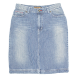 TIMBERLAND Womens Straight Skirt Blue Knee Length Denim M