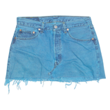 LEVI'S Cut Off 501 Womens Mini Skirt Blue Short Denim M