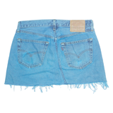 LEVI'S Cut Off 501 Womens Mini Skirt Blue Short Denim M