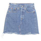 LEVI'S Premium E Womens Straight Skirt Blue Short Denim S