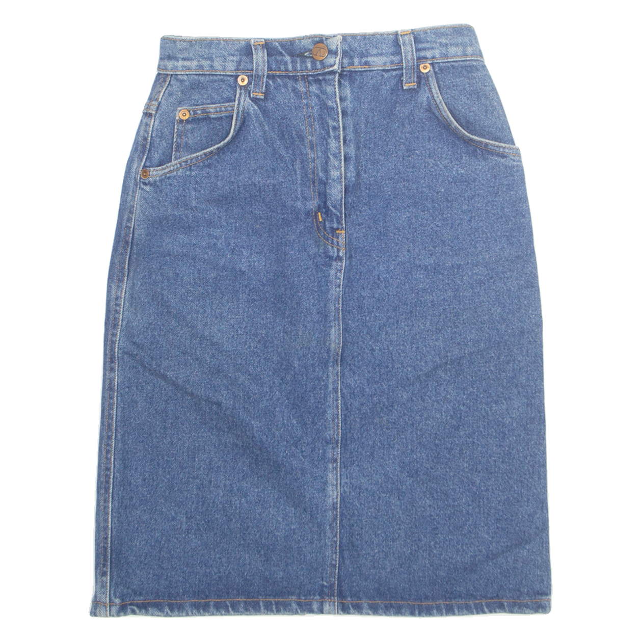 VALENTINO Womens Straight Skirt Blue Knee Length 90s Denim S