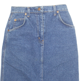VALENTINO Womens Straight Skirt Blue Knee Length 90s Denim S