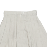 Womens Pleated Skirt Grey Short XS