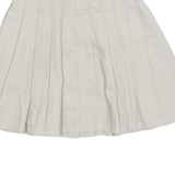 Womens Pleated Skirt Grey Short XS