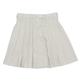 Womens Pleated Skirt Grey Short XS