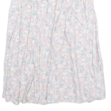 MADDIES Womens A-Line Skirt Pink Midi Viscose 90s Floral S