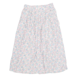 MADDIES Womens A-Line Skirt Pink Midi Viscose 90s Floral S