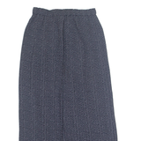 Womens Pleated Skirt Blue Midi 90s Spotted UK 10