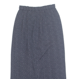 Womens Pleated Skirt Blue Midi 90s Spotted UK 10