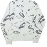 NIKE Mens White Hoodie M