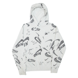 NIKE Mens White Hoodie M