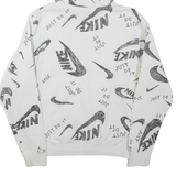 NIKE Mens White Hoodie M